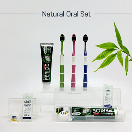 M케이스 죽염광폭LG칫솔 페리오100g 치실 치간 칫솔치약세트 #5