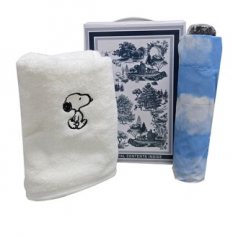 스누피 리버 40 수건 + 구름 우산