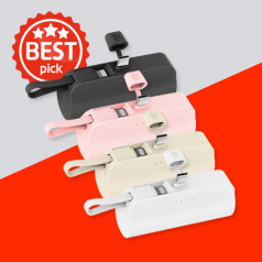 베스트픽 5000mah 도킹형 고속 충전 보조배터리 색상 4종