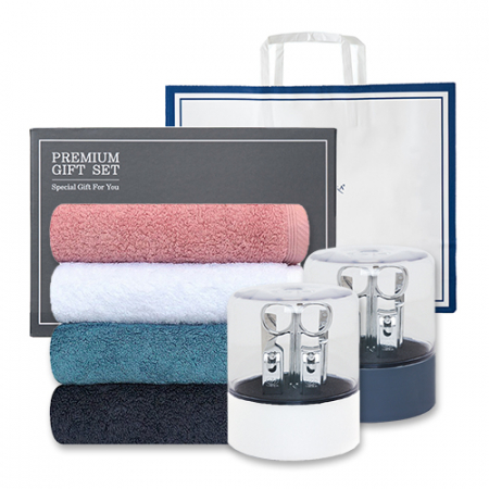 송월 프리미엄 선물 세트 (호텔40수 헤스티지 1P + 쓰리세븐 KR-050C 손톱깎이 세트 1P) #3