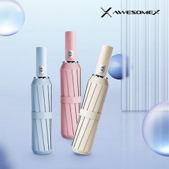 어썸엑스 UV차단 3단 완전자동 암막 파스텔 튼튼한 프리미엄 양우산 (UPF50+) // 인쇄배송무료