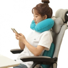 공기주입 에어 휴대용 목배게 홍보 컬러 인쇄