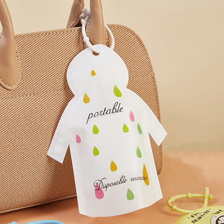 남녀공용 투명 우비 가방고리 비옷 #3