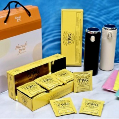 TWG 녹차티+온도 텀블러+선풍기 선물세트/(((+사은품 레디백)))진공텀블러 스텐텀블러 보온텀블러///추석 선물 설 선물 설날 선물 답례품