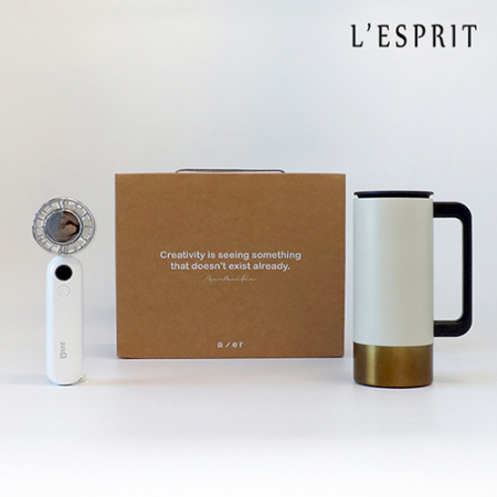 레스쁘리 스페셜 선풍기세트 G (지니큐 미니 선풍기+런던로얄 텀블러) #2