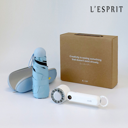 레스쁘리 스페셜 선풍기세트 C (지니큐 미니 선풍기+마카롱 우산) #2