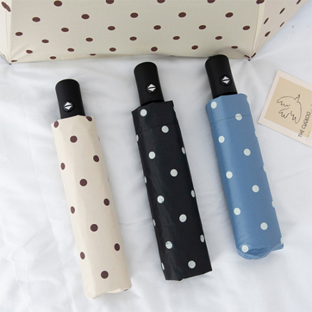 로페리아 심플 도트 디자인 3단자동 자외선 차단우산(0215644) #2