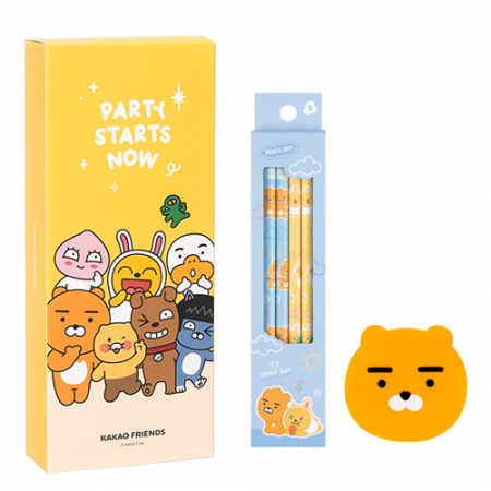 카카오프렌즈 문구팩3, 4본연필세트+지우개 #2