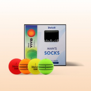 볼빅 비비드 3pc 3구 골프공 양말선물세트