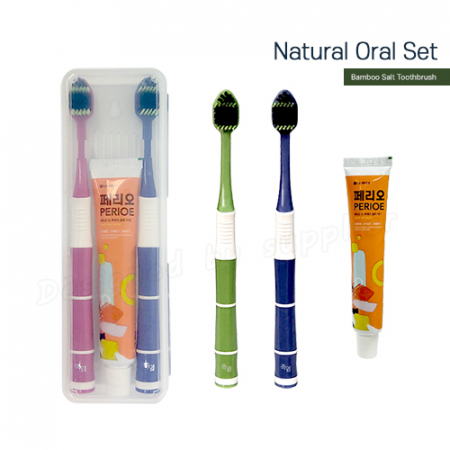커플 죽염광폭LG칫솔 페리오 칫솔치약세트 #4