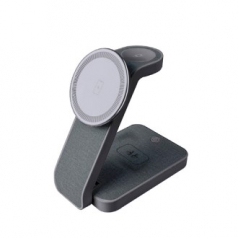 액센 A115 맥세이프 3in1 15W 접이식 3단 백색조명 고속 무선 충전기