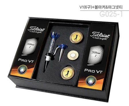 골프용품 타이틀리스트 pro V1(6구)+볼마커 마그넷티 골프선물 t010 #2