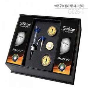 골프용품 타이틀리스트 pro V1(6구)+볼마커 마그넷티 골프선물 t010