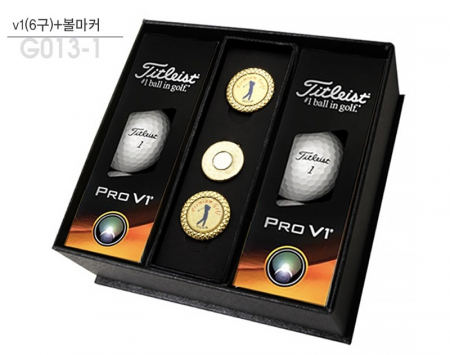 골프용품 타이틀리스트 pro V1(6구)+순금볼마커 골프 사은품 t006 #3