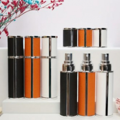 833 고급 가죽 스프레이 휴대용 향수 공병