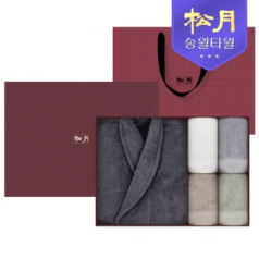 송월 컬러컬렉션 가운 + 호텔컬렉션 클래식40 타올 5P 세트