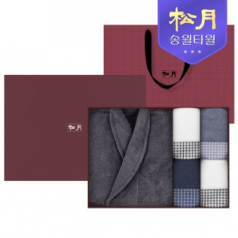 송월 컬러컬렉션 가운 + 호텔컬렉션 톤 175g 타올 5P 세트