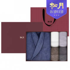 송월 컬러컬렉션 가운 + 호텔컬렉션 필라라인 190g 타올 5P 세트