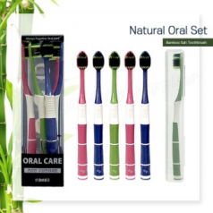 오랄케어 큐빅 죽염광폭LG칫솔5P 미세모세트