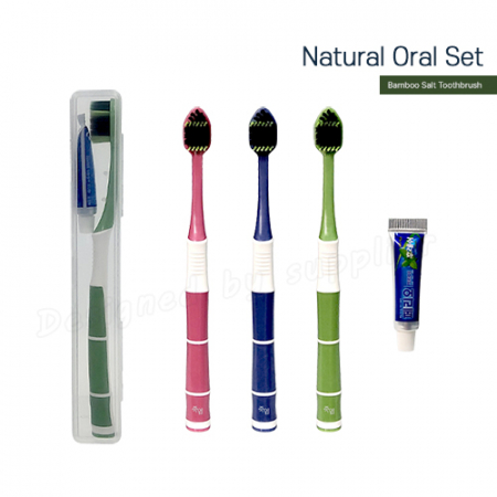 큐빅 죽염광폭LG칫솔 페리오5g 미니케이스 칫솔치약세트 #4