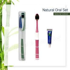 큐빅 죽염광폭LG칫솔 페리오5g 미니케이스 칫솔치약세트