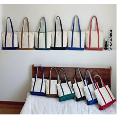 고급형 캔버스 숄더 대형 에코백 6컬러