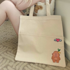 사랑이 엔젤하트 투포켓 에코백