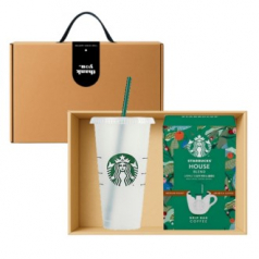 스타벅스 리유저블 벤티컵 709ml 스타벅스 드립백 5P 고급띠지 손잡이 기프트박스 선물세트