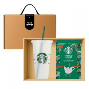 스타벅스 리유저블 벤티컵 709ml 스타벅스 드립백 5P 고급띠지 손잡이 기프트박스 선물세트
