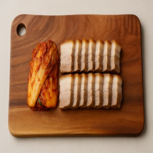 [리베바움] 레인트리 프리미엄 통원목 플레이팅 도마 웨이브 사각 중M