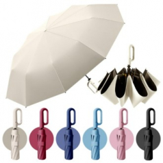 심플 튼튼 3단 10k 고리형 우산 자동우산 암막우산 버클형 손잡이 등산 선물 행사