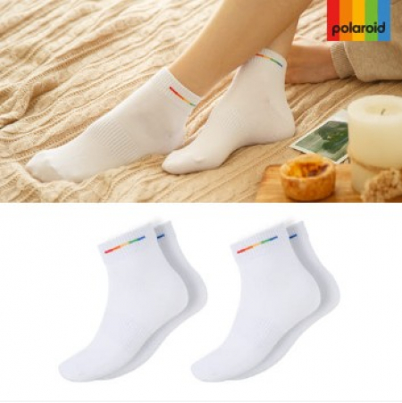 폴라로이드 이앤코 여성 단목 양말 2p #2