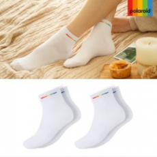 폴라로이드 이앤코 여성 단목 양말 2p