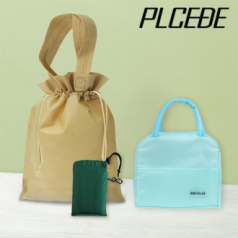 플씨드 사계절 3종 복주머니 파우치 D세트 (파스텔 데일리 방수 보온보냉백+일체형 포켓 돗자리 소형)