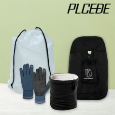 플씨드 사계절 4종 EVA 파우치 A세트(접이식 등산가방PMB-02+프리미엄 넥워머+극세사 터치 장갑)