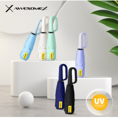 어썸엑스 UV차단 초경량 5단 암막 파스텔 고리형 양우산 (UPF50+) // 인쇄배송무료