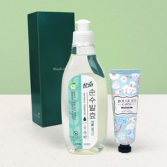 참그린 주방세제 식물설거지 300g + 부케가르니 핸드크림 + 종이케이스