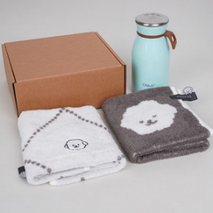 슬로라 밀크텀블러 350ml + 솔리드 핸드타올 2P