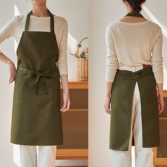 버튼식 생활 방수 목걸이형 앞치마