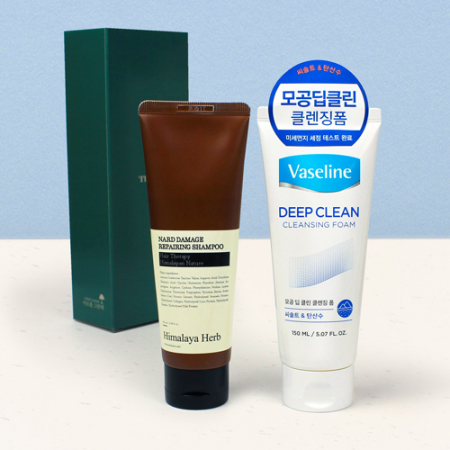 바세린 딥클렌징폼 150ml  + 나드 리페어링 샴푸 튜브형 100ml + 개별케이스 #2