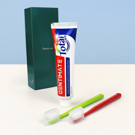 크리오 덴티메이트 치약 150g + 크리오 미세모 칫솔 2개 3종세트+개별케이스 #2