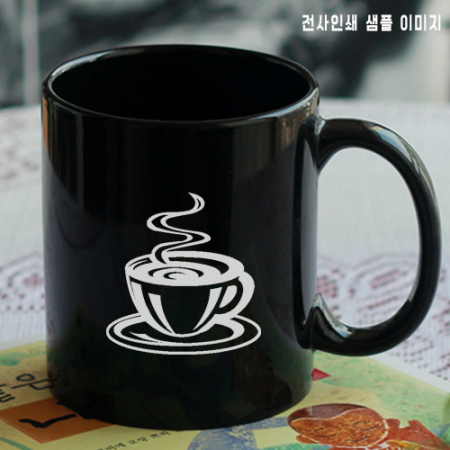 머그-르네 올블랙 // 1도 전사인쇄 #2