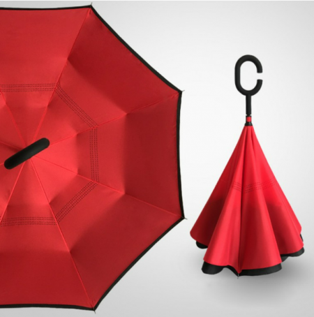 C형 거꾸로 손잡이 우산 장우산 양우산 고급 접이식 더블천막 #2