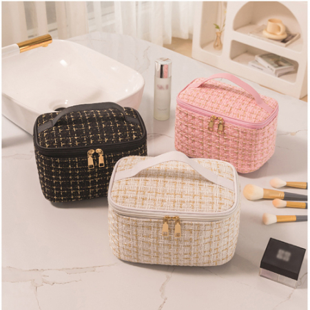 레트로 휴대용 메이크업 화장품 파우치 #2