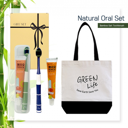 에코백 투톤 죽염광폭LG칫솔 페리오 칫솔치약세트 #3