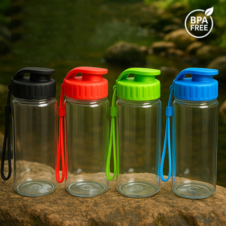 PET 텀블러 500ml (손잡이끈 포함) 마이보틀 물병 페트병 BPA FREE