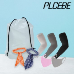 플씨드 여름 4종 EVA파우치 B세트 (투밴드 쿨토시+아이스 쿨스카프+쿨 패션 마스크)