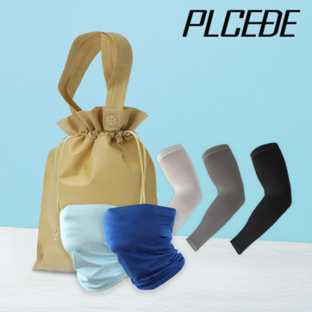 플씨드 여름 3종 복주머니 파우치 J세트 (무지 쿨마스크+투밴드 쿨토시) #2