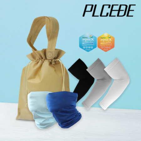 플씨드 여름 3종 복주머니 파우치 K세트 (라인 쿨토시+무지 쿨마스크) #2