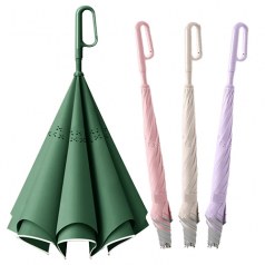 파스텔 거꾸로 장우산 8K 버클형 손잡이 자동우산